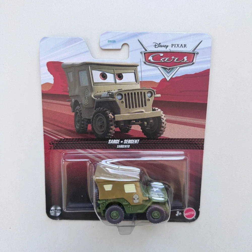 Mattel Disney Pixar Cars Sarge Die-Cast Metal 1:55 Scale Military Jeep DXV29
